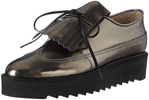 Marc O'Polo Lace Up Shoe 70814243402102, Mocasn Mujer, Plata y Bronce, 38.5 EU