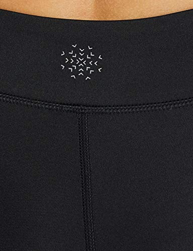 Marca Amazon - AURIQUE Bal181la18 - leggings deporte mujer Mujer, Negro (Black/Dahlia Purple), 42, Label:L