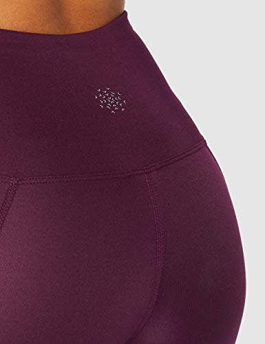 Marca Amazon - AURIQUE Mallas para Correr con Tiro Alto Mujer, Morado (Potent Purple), 38, Label:S