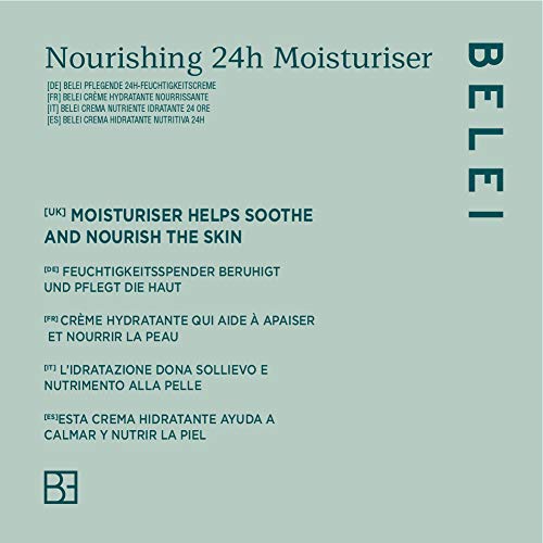 Marca Amazon - Belei Crema hidratante nutritiva 24 horas para pieles ultrasensibles, 50 ml