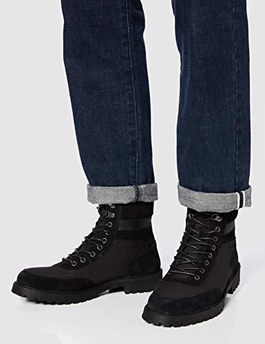 Marca Amazon - find. #_ Foxx Botas Estilo Motero, Negro (Black), 44 EU