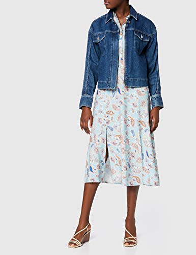 Marca Amazon - find. #_ OLIVIA-1A-2 Zapatos con Tacon y Correa de Tobillo, Beige (Beige Linen), 36