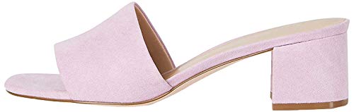 Marca Amazon - FIND Block Heel Mule Sandalias Abiertas, Rosa (Pink), 38 EU