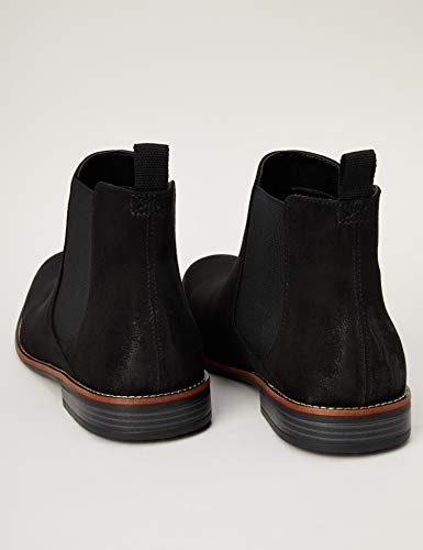 Marca Amazon - find. Botines Chelsea para Hombre, Negro (Black), 43 EU