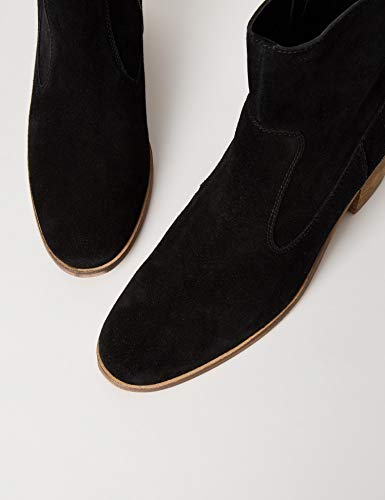 Marca Amazon - find. Casual Suede Ankle Botines, Negro Black, 40 EU