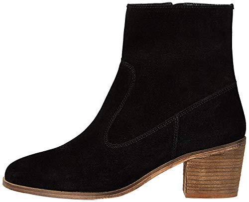 Marca Amazon - find. Casual Suede Ankle Botines, Negro Black, 40 EU