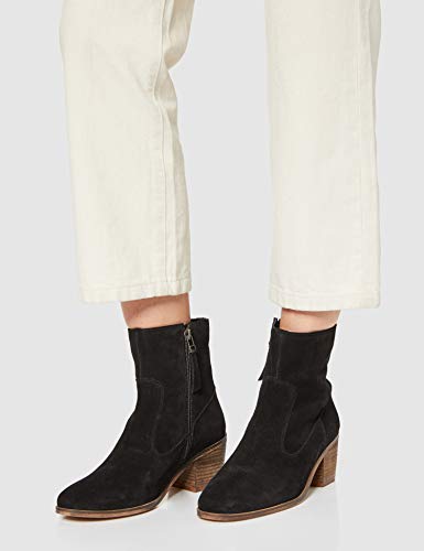 Marca Amazon - find. Casual Suede Ankle Botines, Negro Black, 40 EU