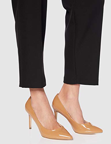 Marca Amazon - find. High Heel Point Court Zapatos de tacón con Punta Cerrada, Braun (Caramel (Nude), 40 EU