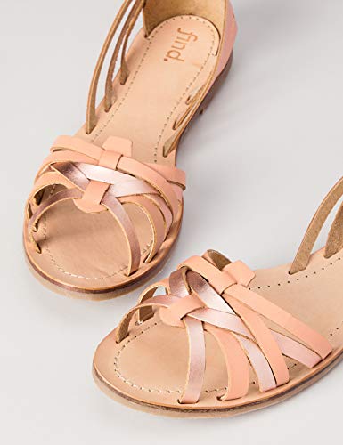 Marca Amazon - FIND Open Toe Hurrache Sandalias de Punta Descubierta, Dorado (Rose Gold), 40 EU