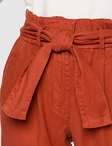 Marca Amazon - find. Pantalón con Cintura de Fuelle Mujer, Rojo (rojo Ocre 18-1442 Tcx)), 42, Label: L