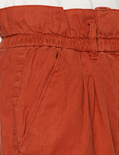 Marca Amazon - find. Pantalón con Cintura de Fuelle Mujer, Rojo (rojo Ocre 18-1442 Tcx)), 42, Label: L