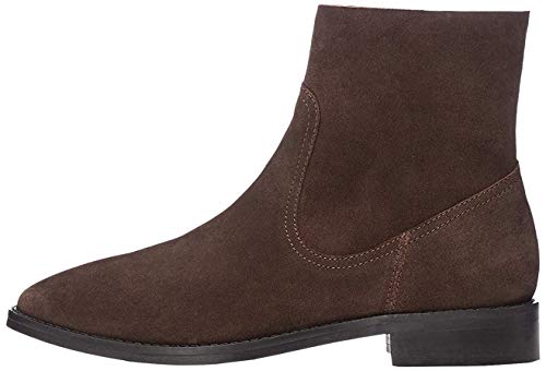 Marca Amazon - find. Suede Western Botines, Marrón Brown, 37 EU