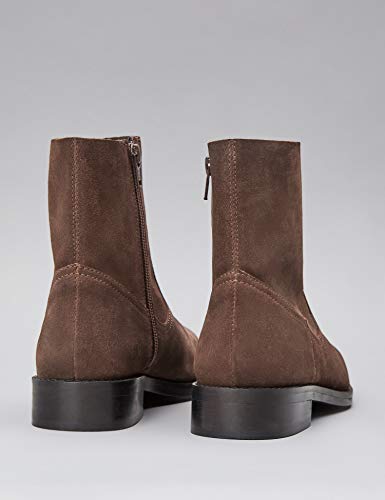 Marca Amazon - find. Suede Western Botines, Marrón Brown, 37 EU