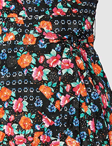 Marca Amazon - find. Vestido Midi Cruzado Mujer, Negro (Black), 38, Label: S