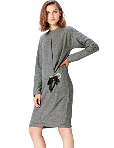 Marca Amazon - find. Vestido Sudadera para Mujer, Gris (Grau), 36, Label: XS