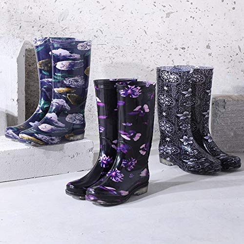 marca blanca Botas De Lluvia para Adultos, Zapatos Impermeables para Damas/PVC, Cuatro Estaciones, Antideslizantes, Botas De Lluvia Al Aire Libre De Moda/Botas De Lluvia para Jardín
