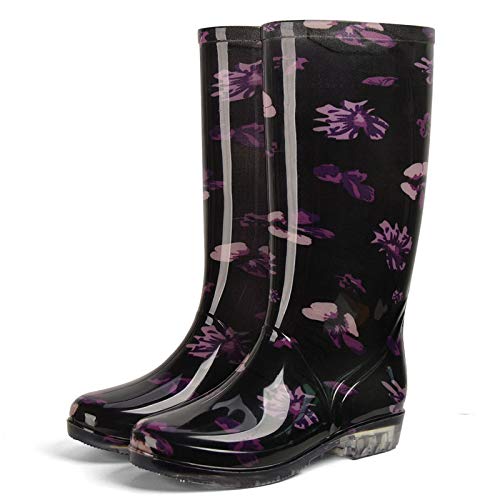 marca blanca Botas De Lluvia para Adultos, Zapatos Impermeables para Damas/PVC, Cuatro Estaciones, Antideslizantes, Botas De Lluvia Al Aire Libre De Moda/Botas De Lluvia para Jardín