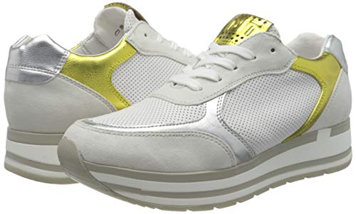 Marco Tozzi 2-2-23700-34, Zapatillas para Mujer, Multicolor (White/Yell. M. 153), 38 EU