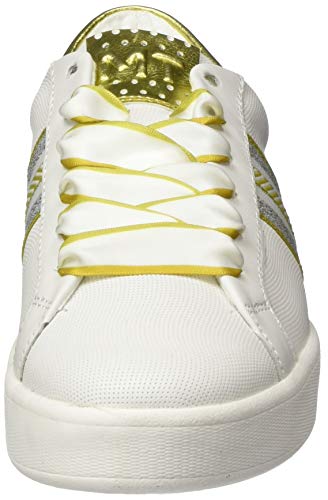 Marco Tozzi 2-2-23702-34, Zapatillas Mujer, Multicolor (White/Yell. M. 153), 38 EU