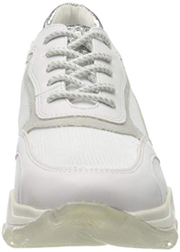 Marco Tozzi 2-2-23707-34, Zapatillas Mujer, Multicolor (White/Silver 191), 38 EU