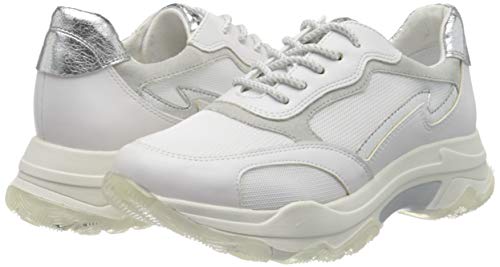 Marco Tozzi 2-2-23707-34, Zapatillas Mujer, Multicolor (White/Silver 191), 38 EU