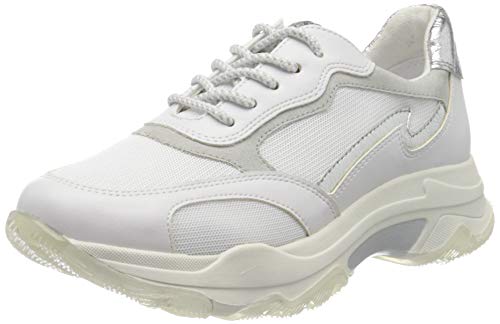 Marco Tozzi 2-2-23707-34, Zapatillas Mujer, Multicolor (White/Silver 191), 38 EU