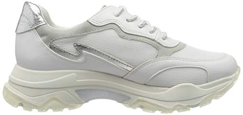 Marco Tozzi 2-2-23707-34, Zapatillas Mujer, Multicolor (White/Silver 191), 38 EU