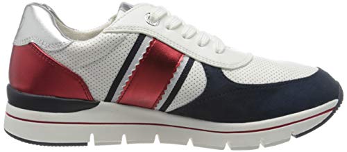 MARCO TOZZI 2-2-23710-24, Zapatillas Mujer, Blanco y Naranja, 40 EU