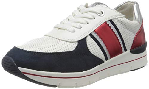 MARCO TOZZI 2-2-23710-24, Zapatillas Mujer, Blanco y Naranja, 40 EU