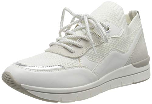 MARCO TOZZI 2-2-23729-24, Zapatillas Mujer, Blanco White Lt Grey 176, 36 EU