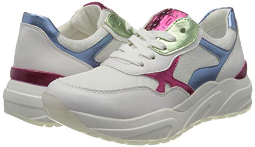 Marco Tozzi 2-2-23747-34, Zapatillas Mujer, Multicolor (White/Blue M. 161), 40 EU