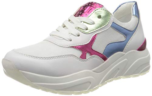 Marco Tozzi 2-2-23747-34, Zapatillas Mujer, Multicolor (White/Blue M. 161), 40 EU