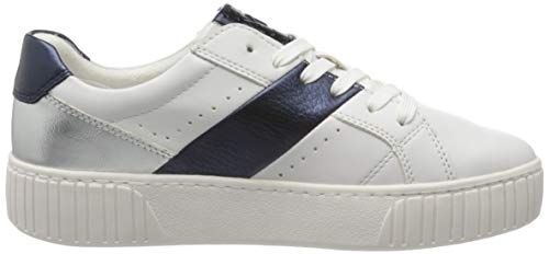 Marco Tozzi 2-2-23762-24, Zapatillas Mujer, Blanco (White/Navy M. 128), 38 EU