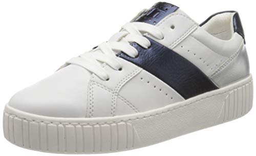 Marco Tozzi 2-2-23762-24, Zapatillas Mujer, Blanco (White/Navy M. 128), 38 EU