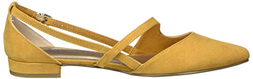 Marco Tozzi 2-2-24208-34, Zapatos con Tacon y Correa de Tobillo Mujer, Amarillo (Curry 610), 37 EU