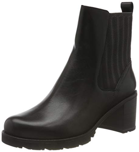 MARCO TOZZI 2-2-25434-25 Leder Stiefelette, Botas Cortas al Tobillo Mujer, Black Antic, 38 EU