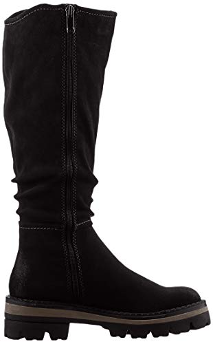 Marco Tozzi 2-2-25620-25 Wildleder Langschaftstiefel, Botas a la Altura de Rodilla Mujer, Black, 39 EU