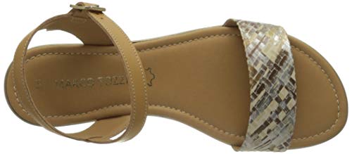 Marco Tozzi 2-2-28154-34, Sandalia con Pulsera Mujer, Beige (Nature Combi 378), 40 EU