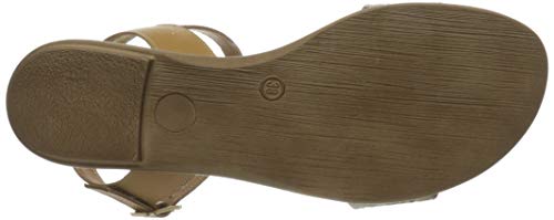 Marco Tozzi 2-2-28154-34, Sandalia con Pulsera para Mujer, Beige (Nature Combi 378), 39 EU