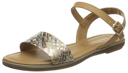Marco Tozzi 2-2-28154-34, Sandalia con Pulsera para Mujer, Beige (Nature Combi 378), 39 EU