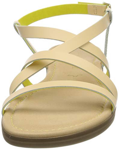 Marco Tozzi 2-2-28155-34, Sandalia con Pulsera Mujer, Beige (Nature Combi 378), 39 EU