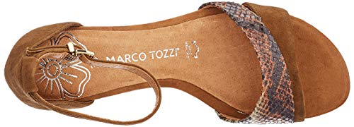 Marco Tozzi 2-2-28388-24, Sandalia con Pulsera Mujer, Marrón (Nut Comb 441), 38 EU