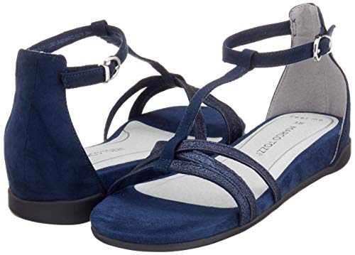 Marco Tozzi 2-2-28411-24, Sandalia con Pulsera Mujer, Azul (Navy Comb 890), 41 EU