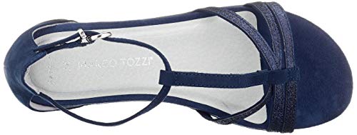 Marco Tozzi 2-2-28411-24, Sandalia con Pulsera Mujer, Azul (Navy Comb 890), 41 EU