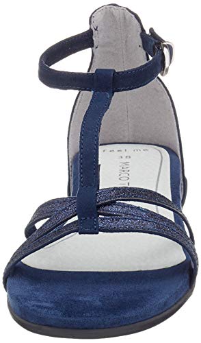 Marco Tozzi 2-2-28411-24, Sandalia con Pulsera Mujer, Azul (Navy Comb 890), 41 EU