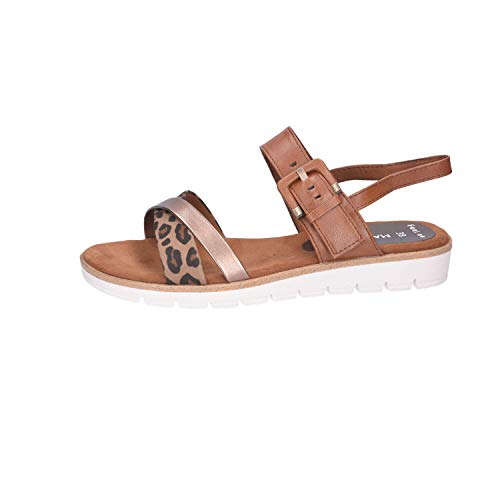 Marco Tozzi 2-2-28607-24, Sandalia con Pulsera Mujer, Marrón (Cognac Ant.Com 372), 38 EU