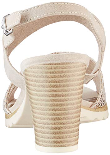 Marco Tozzi 2-2-28700-24, Sandalia con Pulsera Mujer, Beige (Dune Comb 435), 40 EU