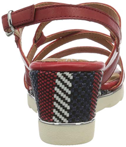 Marco Tozzi 2-2-28718-24, Sandalia con Pulsera Mujer, Rojo (Chili Comb 543), 37 EU