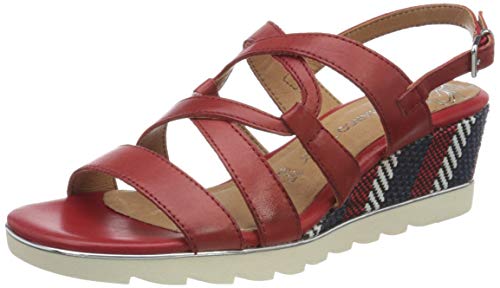 Marco Tozzi 2-2-28718-24, Sandalia con Pulsera Mujer, Rojo (Chili Comb 543), 37 EU