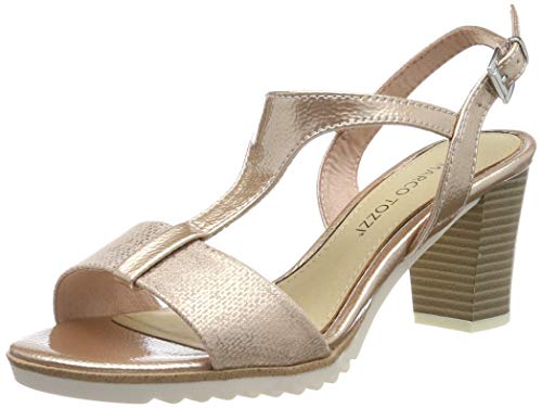 Marco Tozzi 2-2-28732-22, Sandalia con Pulsera Mujer, Rosa (Rose Met. Comb 532), 38 EU